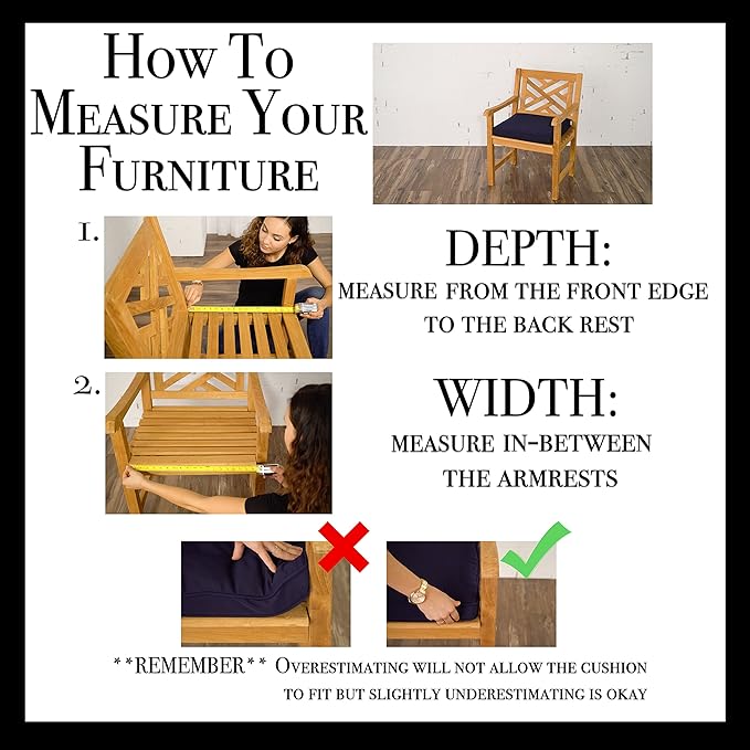 Sorra Home Sunbrella Bristol Square Chair Cushion (Set of 2) - Fade & Water Resistant, Outdoor & Indoor Patio Seat Cushion with Plush Foam - Cabana Classic (20" x 20" x 2.5")