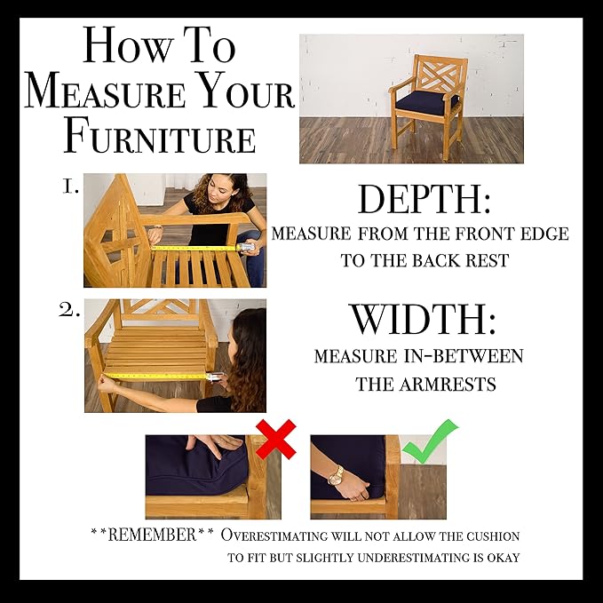 Sorra Home Sunbrella Bristol Square Chair Cushion (Set of 2) - Fade & Water Resistant, Outdoor & Indoor Patio Seat Cushion with Plush Foam - Spectrum Indigo (20" x 20" x 2.5")