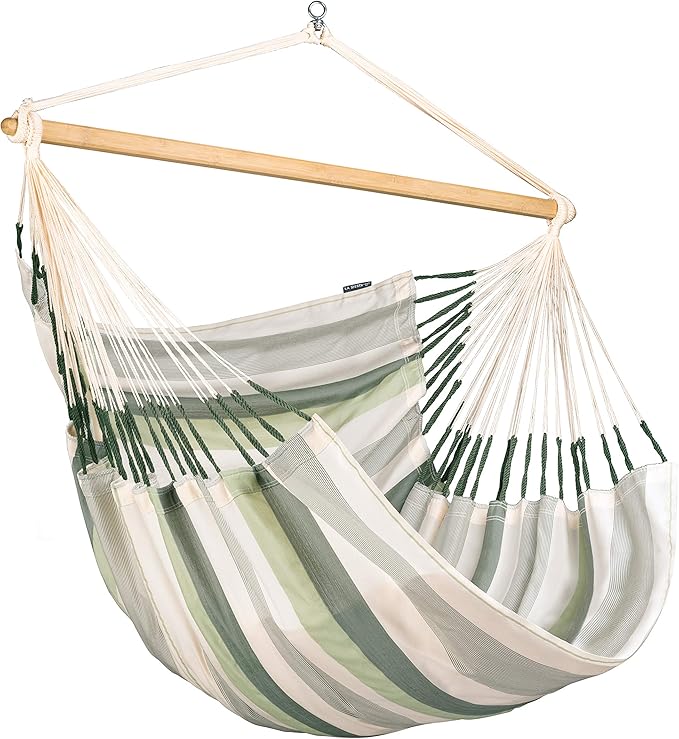 LA SIESTA® XL King Domingo Hammock Chair Swing & Tree Mount Kit - Suspension Kit for Trees Beams Posts - Weatherproof, Outdoor Indoor Hammock Swing - Hanging Chair for Bedroom Patio - Cedar