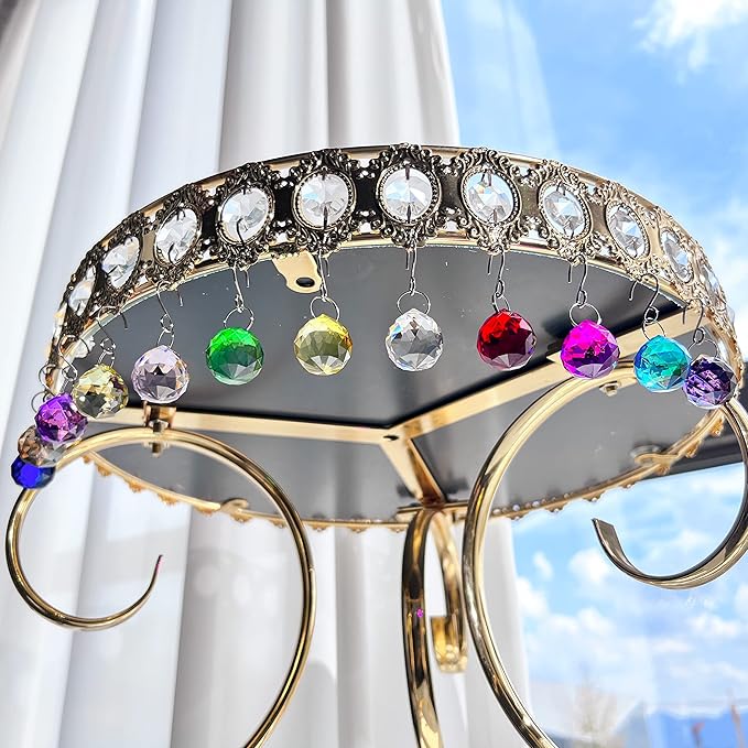 H&D 20mm Multi-Color Crystal Ball Prism Feng Shui Faceted Decorating,Pack of 12