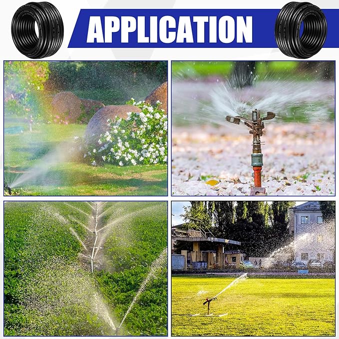 Hoolerry Solid Sprinkler System Wire 18 Gauge Irrigation Wire with UV Resistant PVC Jacket Sprinkler Cable for Underground Irrigation Field Central Control System 30v Ul Listed(18/4, 50 Ft)