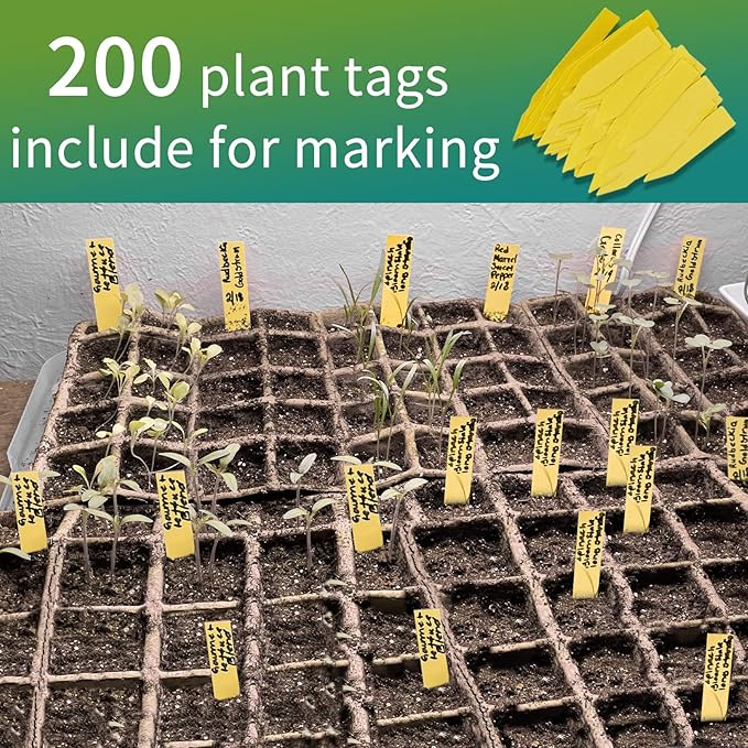 TCBWFY Biodegradable Seedling Trays, 20 Pack, 320 Cells, Ideal for Indoor and Outdoor Planting, Mint, Lavender, Rose