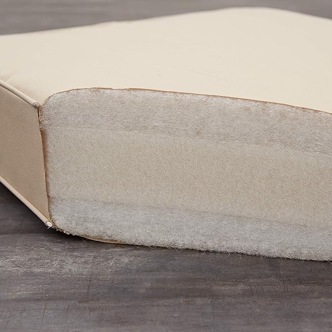 Sorra Home Sunbrella Bristol Square Chair Cushion (Set of 2) - Fade & Water Resistant, Outdoor & Indoor Patio Seat Cushion with Plush Foam - Cabana Classic (20" x 20" x 2.5")