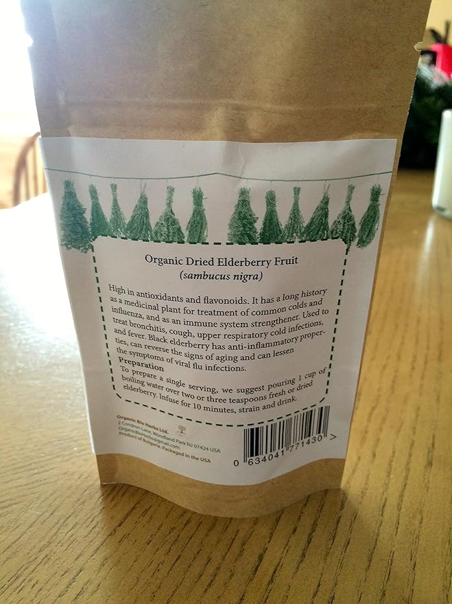 Organic Bio Herbs-Organic Dried Elderberry Fruit 2 Oz.