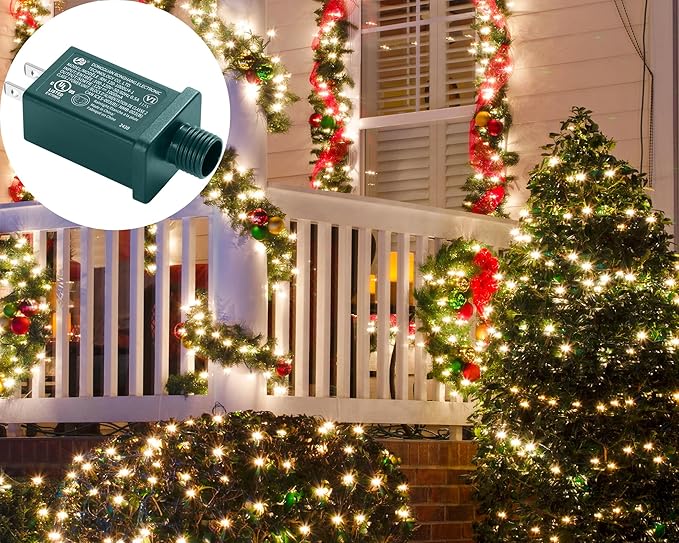 Replacement Yard Inflatable Adapter Power Supply Adaptor - 12V 1.0A 2Pcs - Inflatable Plug Replacement Class 2 Power Supply - Green - for Christmas Tree Light/Thanksgiving Yard Blow Up Decorations