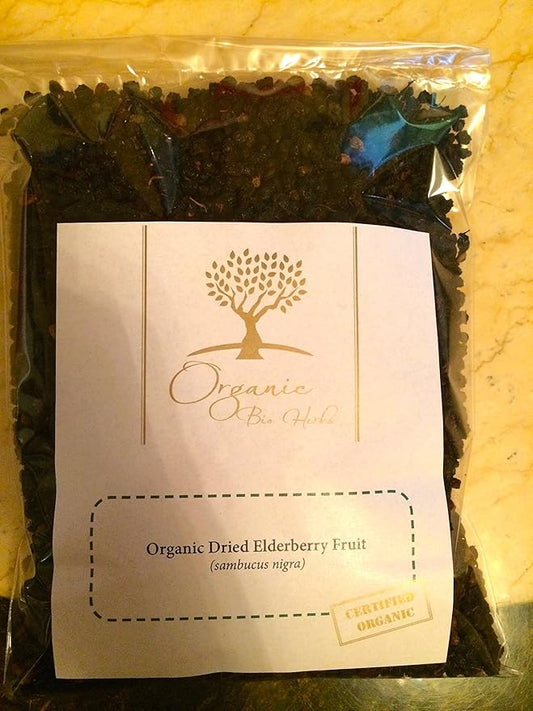 Organic Bio Herbs-Organic Dried Elderberry Fruit 6 Oz.