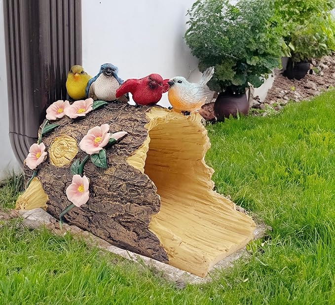 Bird Statues Gutter Downspout Extension Statues Garden Decoration,Resin Statue Outdoor Decor,Animal Downspout Diverter,Decorative Gutter Extension,3"×3" Downspout Extender Diverter Splash Block