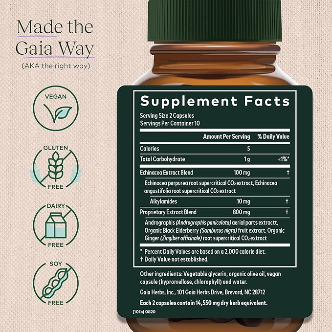 Gaia Herbs Quick Defense 20 Vegan (2-Day Supply)