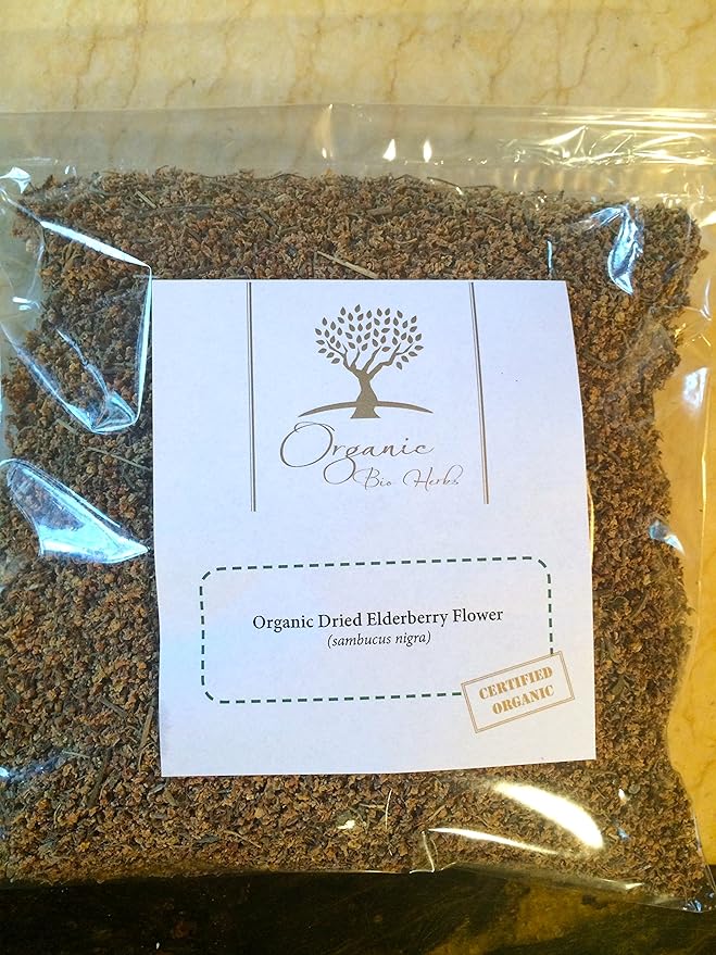 Organic Bio Herbs-Organic Dried Elderberry Flower 1 lb.