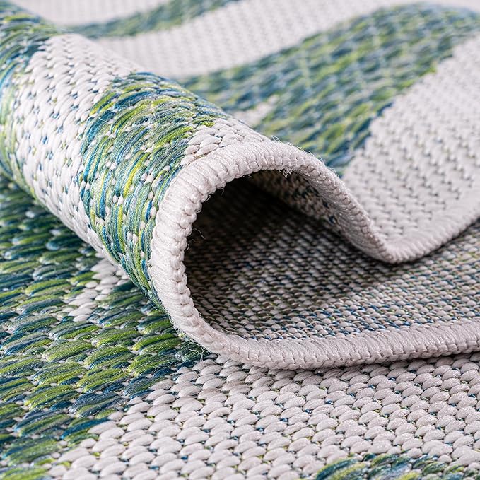 Keen Home Design Terrace Outdoor Area Rug - 8x10 Washable Indoor/Outdoor Rug for Patio, Kitchen, Balcony, Beach, Garden, Deck and Porch, Size: 7'7"x10'