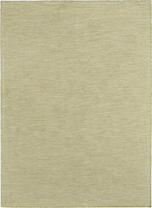 Nourison Home Positano Indoor/Outdoor Green 9' x 12' Area Rug, Easy Cleaning, Non Shedding, Bed Room, Living Room, Dining Room, Backyard, Deck, Patio (9x12)