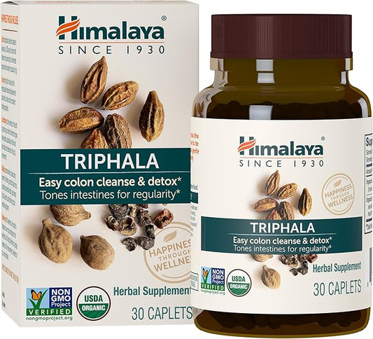 Himalaya Organic Triphala Herbal Supplement 688 mg, 30 Plant-Based