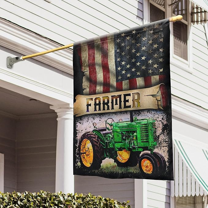FLAGWIX Farmer Flags, Farmers Decorations - Independence Day, 4th of July Decorations Outdoor Flags, House Flag 30x40 - USA House Garden Flags Premium Polyester, Decorative Outdoor Flags