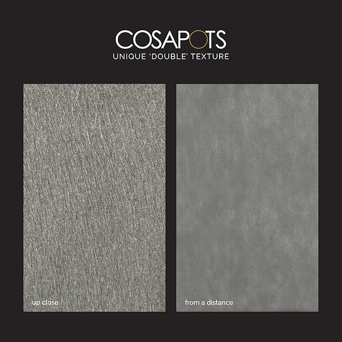 Reglito Cube Planter – Fiberglass Indoor/Outdoor and Weather-Resistant Large Planter (Grey Stone, 31.5" L x 31.5" W x 32.1" H)