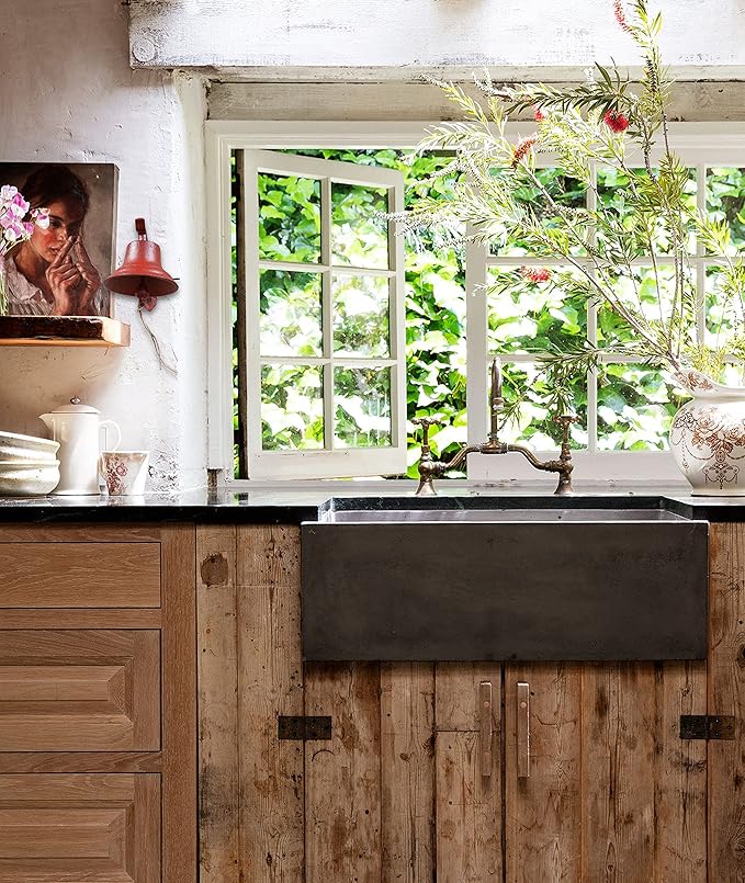 NACH Dinner Bell Outdoor, 8.5 x 5 x 6.5 inch, Antique Red Cast Iron Wall Bell, Decorative Doorbell for Outside