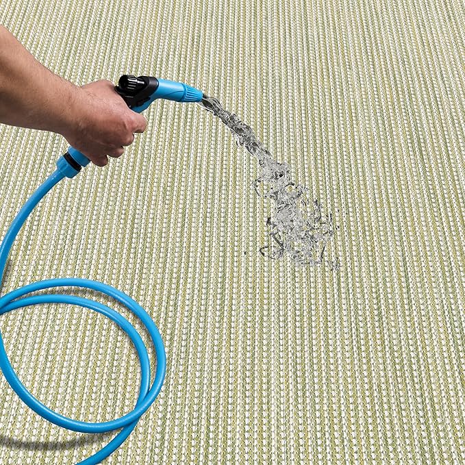 Keen Home Design Terrace Outdoor Runner Rug - 2x10 Washable Indoor/Outdoor Rug for Patio, Kitchen, Balcony, Beach, Garden, Deck and Porch, Size: 2'2"x9'11"