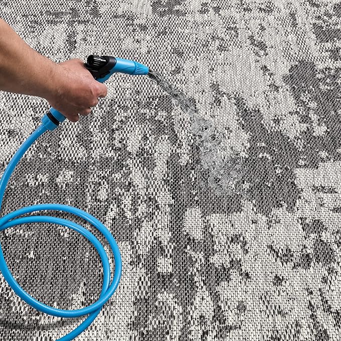 Keen Home Design Terrace Outdoor Runner Rug - 2x8 Washable Indoor/Outdoor Rug for Patio, Kitchen, Balcony, Beach, Garden, Deck and Porch, Size: 2'2"x7'7"