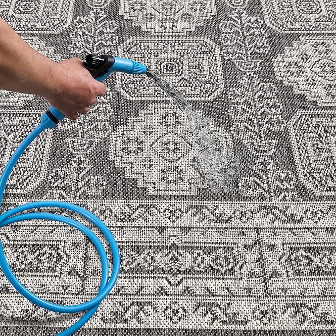 Keen Home Design Terrace Outdoor Runner Rug - 2x8 Washable Indoor/Outdoor Rug for Patio, Kitchen, Balcony, Beach, Garden, Deck and Porch, Size: 2'2"x7'7"