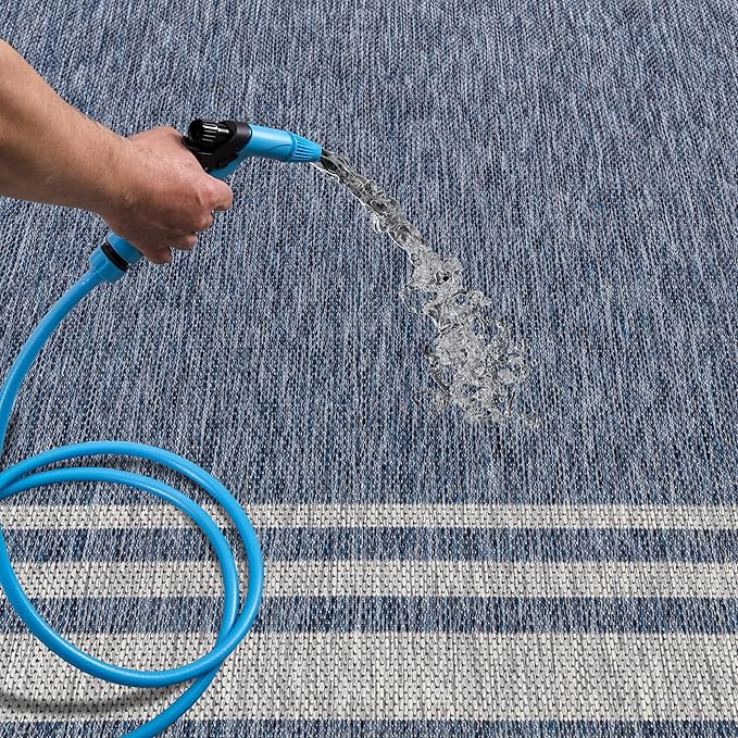 Keen Home Design Terrace Outdoor Area Rug - 9x12 Washable Indoor/Outdoor Rug for Patio, Kitchen, Balcony, Beach, Garden, Deck and Porch, Size: 8'10"x12'