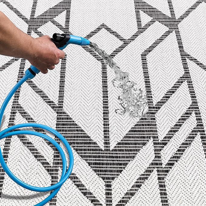 Keen Home Design Terrace Outdoor Runner Rug - 2x12 Washable Indoor/Outdoor Rug for Patio, Kitchen, Balcony, Beach, Garden, Deck and Porch, Size: 2'2"x11'10"